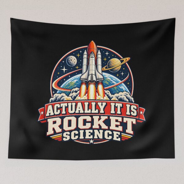 Item preview, Actually It Is Rocket Science Funny Aerospace Engineer Space Shuttle Retro  designed and sold by Photo-Sphere101.
