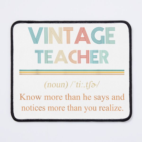 Item preview, Vintage Teacher Noun Definition Knows More Than He Says T-Shirt designed and sold by Magoya Store ⭐⭐⭐⭐⭐.