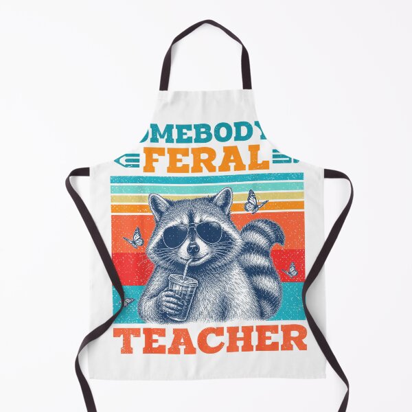 Item preview, Vintage Somebody's Feral Teacher Life Raccoon Teaching T-Shirt designed and sold by Badriiiii.
