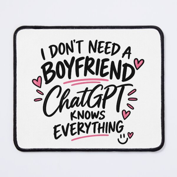 Item preview, I Don’t Need a Boyfriend – ChatGPT Knows Everything designed and sold by TinyWeird.