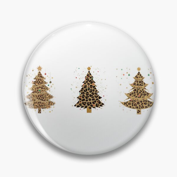 Item preview, Glam Leopard Print Christmas Trees Glitter Pattern Art designed and sold by VibranPalette.