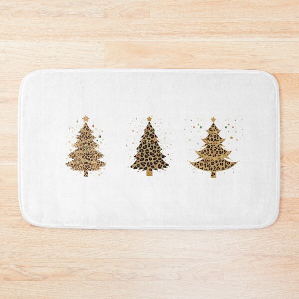 Item preview, Glam Leopard Print Christmas Trees Glitter Pattern Art designed and sold by VibranPalette.