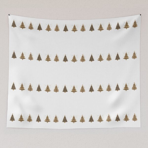 Item preview, Glam Leopard Print Christmas Trees Glitter Pattern Art designed and sold by VibranPalette.