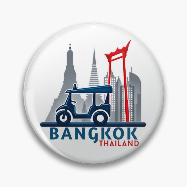 Item preview, Bangkok Thailand Tuk Tuk and Giant Swing Vector Art designed and sold by Nicha Studio.