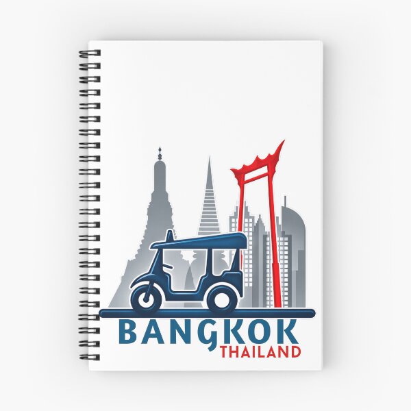 Item preview, Bangkok Thailand Tuk Tuk and Giant Swing Vector Art designed and sold by Nicha Studio.