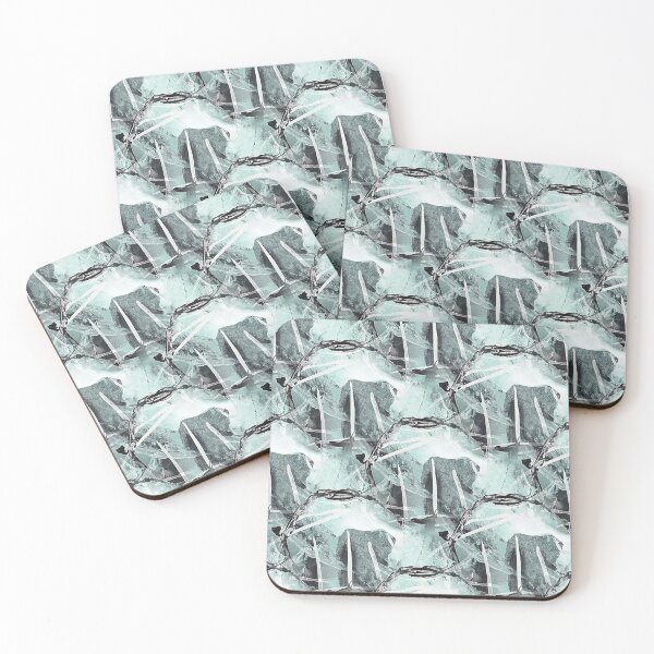 Item preview, Grunge Black Circle Pattern on Light Teal designed and sold by Artistestella.