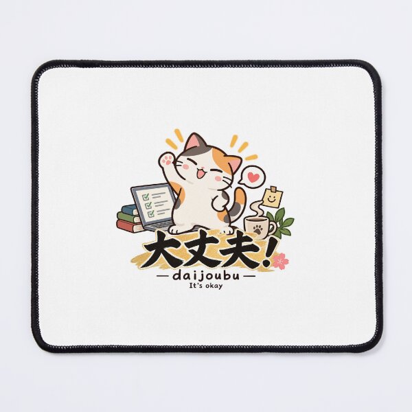 Item preview, Daijoubu – Japanese “It’s Okay” Cute Cat Motivation Sticker designed and sold by Daihuku2525.