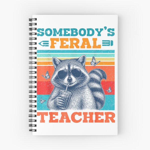 Item preview, Vintage Somebody's Feral Teacher Life Raccoon Teaching T-Shirt designed and sold by Badriiiii.