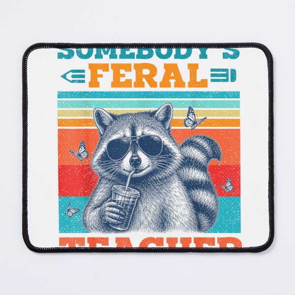 Item preview, Vintage Somebody's Feral Teacher Life Raccoon Teaching T-Shirt designed and sold by Badriiiii.
