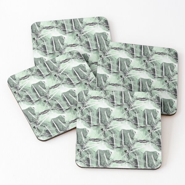 Item preview, Grunge Black Circle Pattern on Light Green designed and sold by Artistestella.