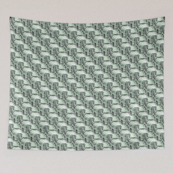 Item preview, Grunge Black Circle Pattern on Light Green designed and sold by Artistestella.