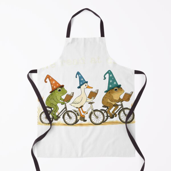 Item preview, We Read At Dawn Funny Book Lover Frog Duck Cycling Bookish T-Shirt designed and sold by Magoya Store ⭐⭐⭐⭐⭐.