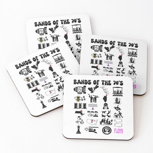 Item preview, funny nerdy iconic rock bands of the 70s black text designed and sold by JuanGabriel0.