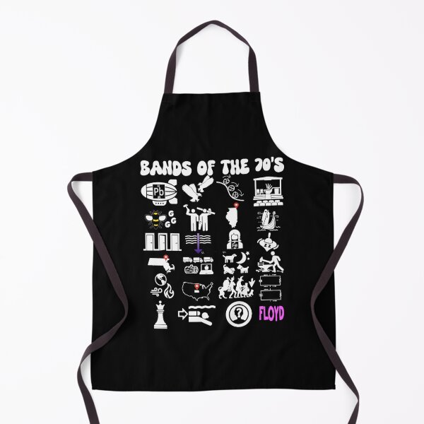Item preview, funny nerdy iconic rock bands of the 70s white text designed and sold by JuanGabriel0.