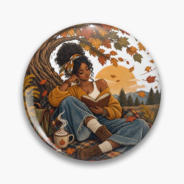 Item preview, Cozy Autumn Reading Girl Cozy Fall Vibes designed and sold by HOUSE OF VMH.