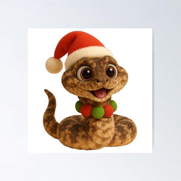 Item preview, Puff Adder Snake Christmas designed and sold by Sillytoe.