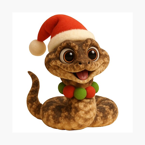 Item preview, Puff Adder Snake Christmas designed and sold by Sillytoe.