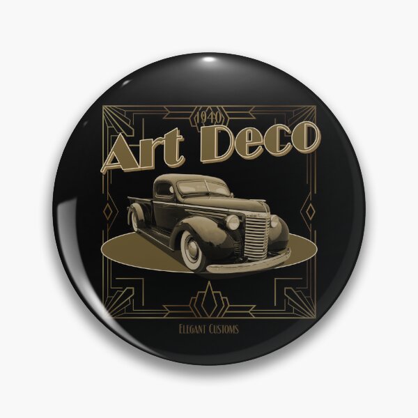 Item preview, 1940 Truck Chopped Art Deco with text Lowrider, Kustom, Hot Rod, Muscle Car designed and sold by Elegant Customs.