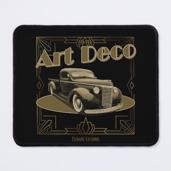 Item preview, 1940 Truck Chopped Art Deco with text Lowrider, Kustom, Hot Rod, Muscle Car designed and sold by Elegant Customs.