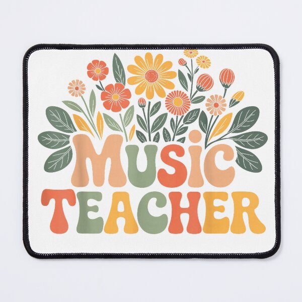 Item preview, Vintage Wildflowers Retro Floral Music Teacher T-Shirt designed and sold by Badriiiii.