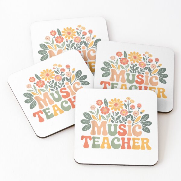 Item preview, Vintage Wildflowers Retro Floral Music Teacher T-Shirt designed and sold by Badriiiii.