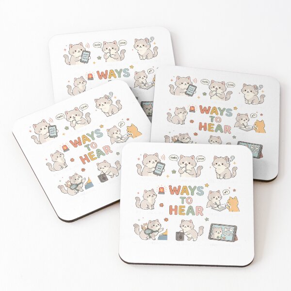 Item preview, Ways to Hear Cute Cat ASL Teacher Deaf Culture ASL Awareness T-Shirt designed and sold by gidget-gadget.