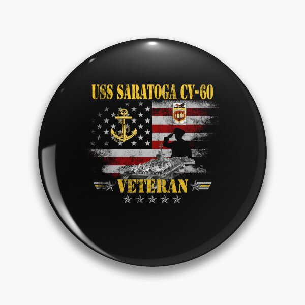 Item preview, USS Saratoga CV-60 Veteran Patriotic American Flag Naval Tribute Design designed and sold by Osstaramilua.