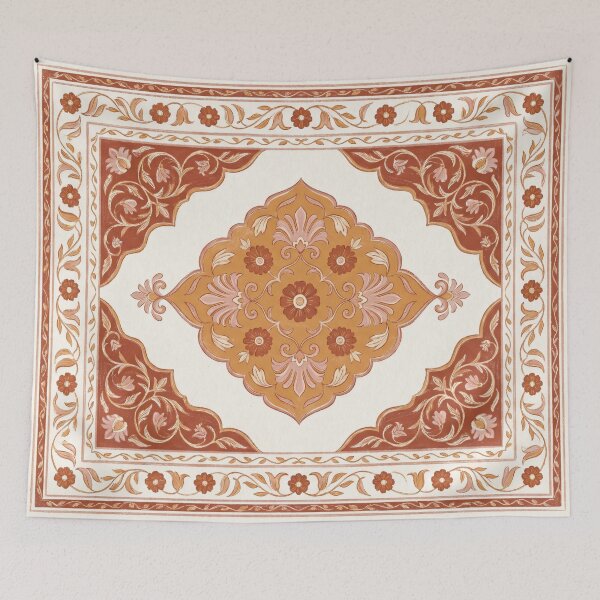 Item preview, Vintage Terracotta Boho Floral Medallion designed and sold by arteresting-art.