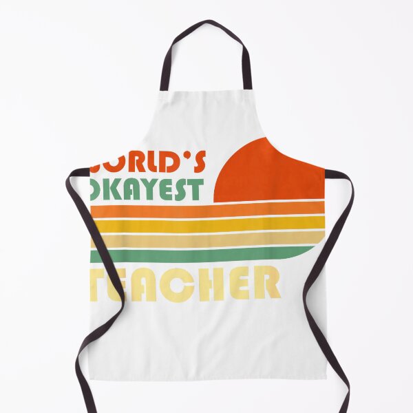 Item preview, World's Okayest Teacher - Retro Vintage Funny Teacher T-Shirt designed and sold by Magoya Store ⭐⭐⭐⭐⭐.