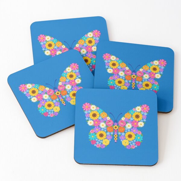 Item preview, Electric Blue Floral Butterfly Design designed and sold by Lasofficial.