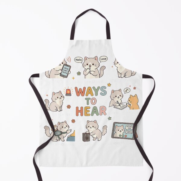 Artikelvorschau, Möglichkeiten, süße Katzen-ASL-Lehrer-T-Shirts zur Sensibilisierung für die Gehörlosenkultur und ASL zu hören entworfen und verkauft von gidget-gadget.