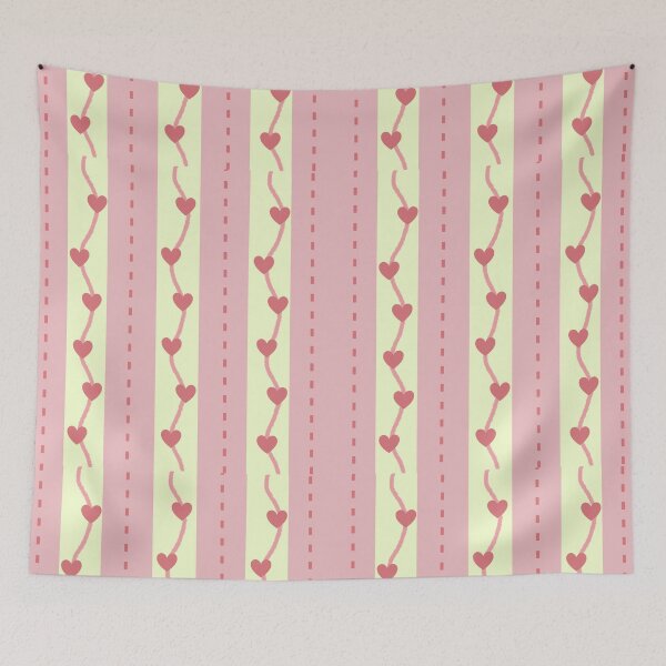 Item preview, Cute Pink Vertical Stripes and Wavy Heart Seamless Pattern Background designed and sold by Manyart13031992.