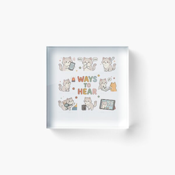 Item preview, Ways to Hear Cute Cat ASL Teacher Deaf Culture ASL Awareness T-Shirt designed and sold by gidget-gadget.