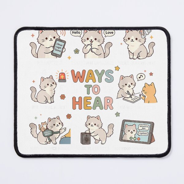 Item preview, Ways to Hear Cute Cat ASL Teacher Deaf Culture ASL Awareness T-Shirt designed and sold by gidget-gadget.