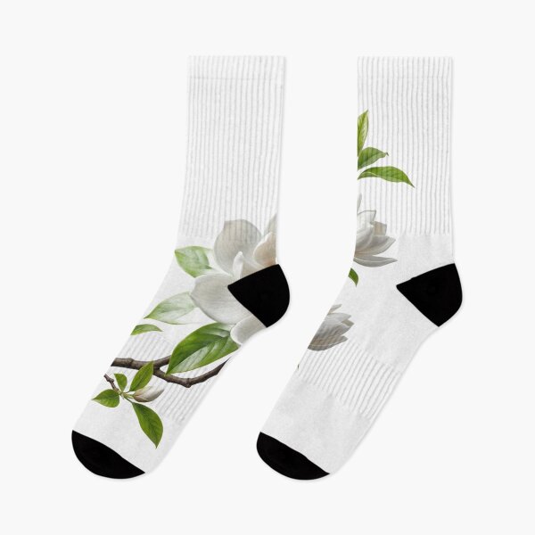 Item preview, Elegant 3D White Magnolia Blossom Botanical Branch designed and sold by meghnad.