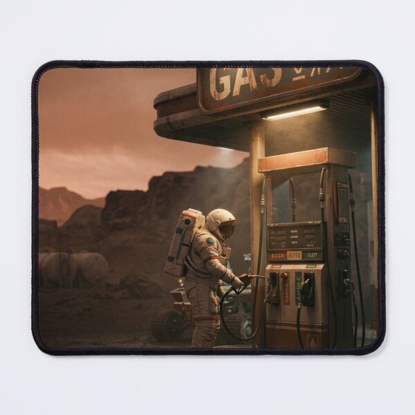 Item preview, Martian gas station: an astronaut refueling his rover on Mars designed and sold by Archive Studio.
