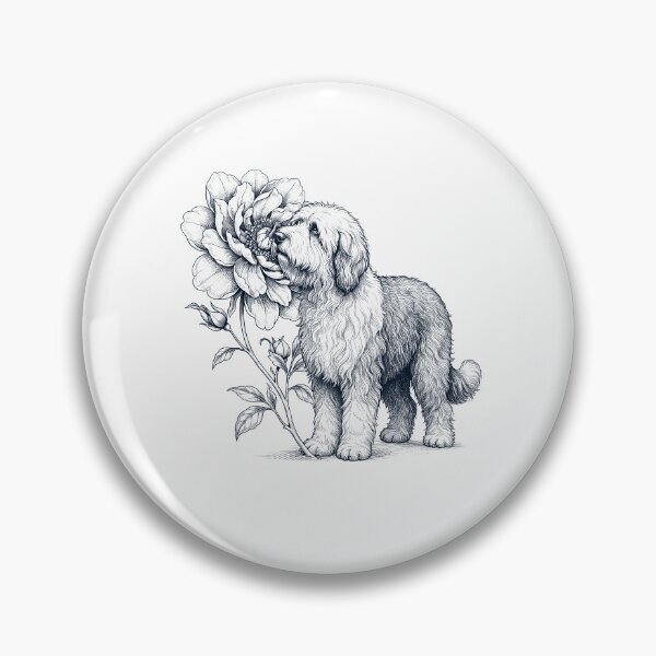 Item preview, Old English Sheepdog Smell Flower Dog Lover designed and sold by dian-rody-crest.