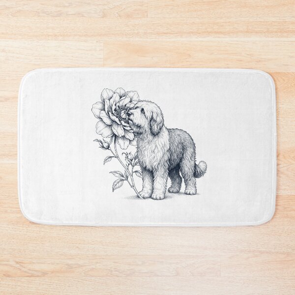 Item preview, Old English Sheepdog Smell Flower Dog Lover designed and sold by dian-rody-crest.