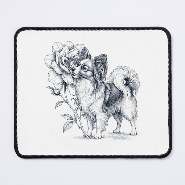 Item preview, Papillon Smell Flower Dog Lover designed and sold by dian-rody-crest.