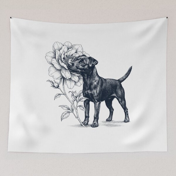 Item preview, Patterdale Terrier Smell Flower Dog Lover designed and sold by dian-rody-crest.
