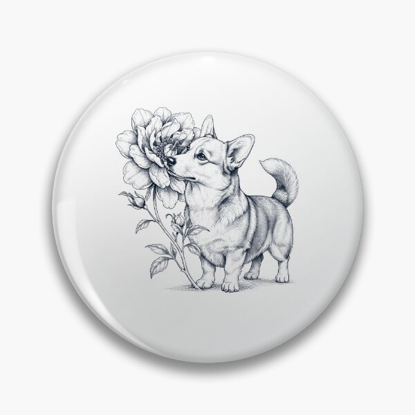 Item preview, Pembroke Welsh Corgi Smell Flower Dog Lover designed and sold by dian-rody-crest.