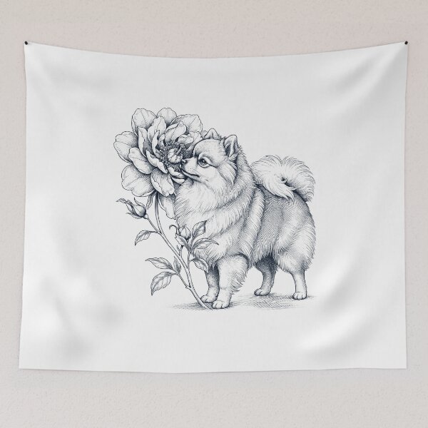 Item preview, Pomeranian Smell Flower Dog Lover designed and sold by dian-rody-crest.