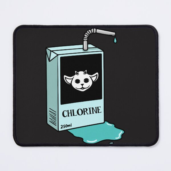 Item preview, Cute Goat Face on a Light Blue Chlorine Carton with Dripping Straw Illustration designed and sold by ImbueArts.