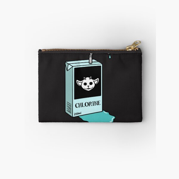 Item preview, Cute Goat Face on a Light Blue Chlorine Carton with Dripping Straw Illustration designed and sold by ImbueArts.