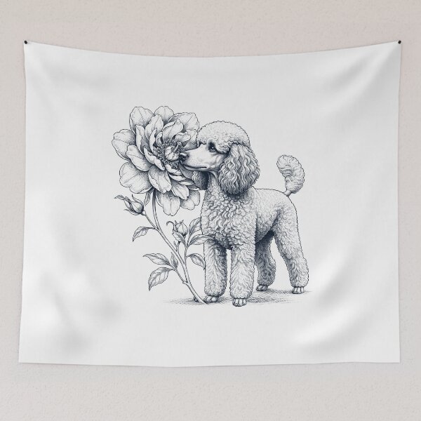 Item preview, Poodle Smell Flower Dog Lover designed and sold by dian-rody-crest.