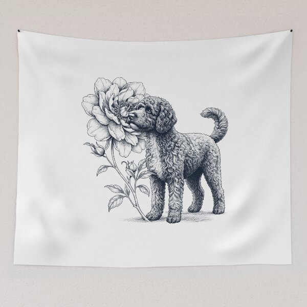 Item preview, Portuguese Water Dog Smell Flower Dog Lover designed and sold by dian-rody-crest.