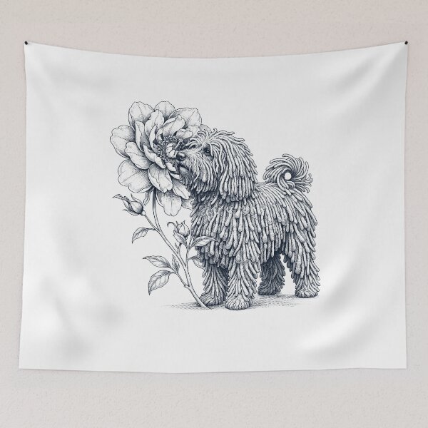 Item preview, Puli Smell Flower Dog Lover designed and sold by dian-rody-crest.