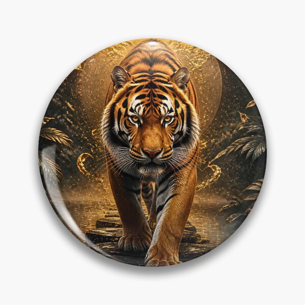 Item preview, Majestic Golden Tiger Jungle Art designed and sold by CheersTOGETHER.
