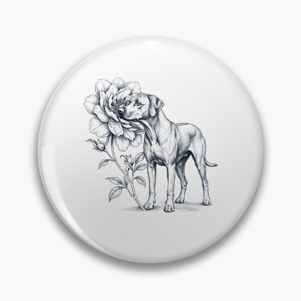 Item preview, Rhodesian Ridgeback Smell Flower Dog Lover designed and sold by dian-rody-crest.