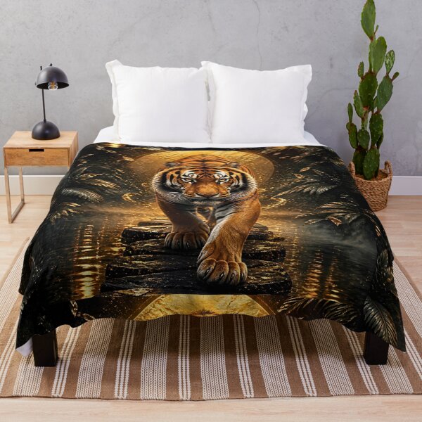 Item preview, Majestic Golden Tiger Jungle Art designed and sold by CheersTOGETHER.